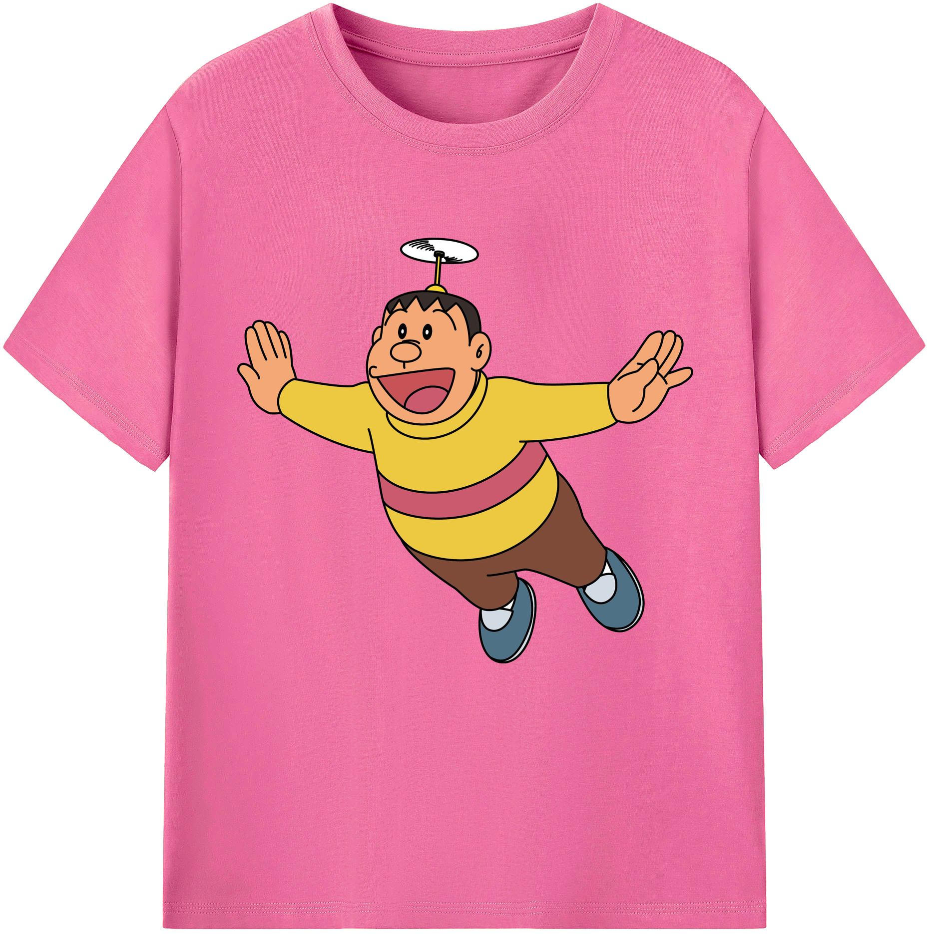 （画像用） ドラえもん 剛田武 Doraemon Gouta Takeshi レディースカジュアルプリントTシャツ（綿100％）